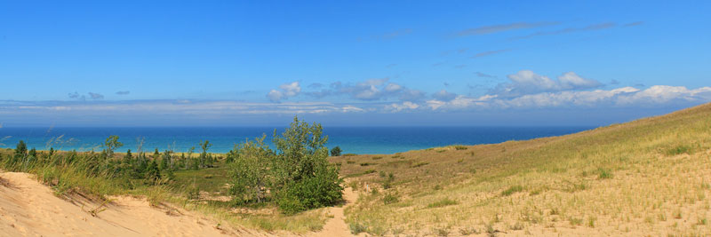 sun comes out at sleeping bear point